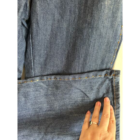 Cache Women’s y2k Jeans Bootcut Style Size 6 with Bling - Picture 6 of 10